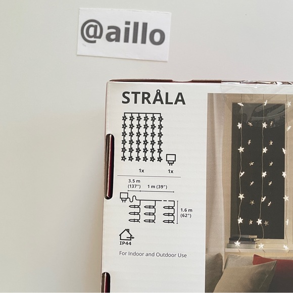 IKEA STRALA LED String light curtain, 48 lights, outdoor star - Picture 10 of 17